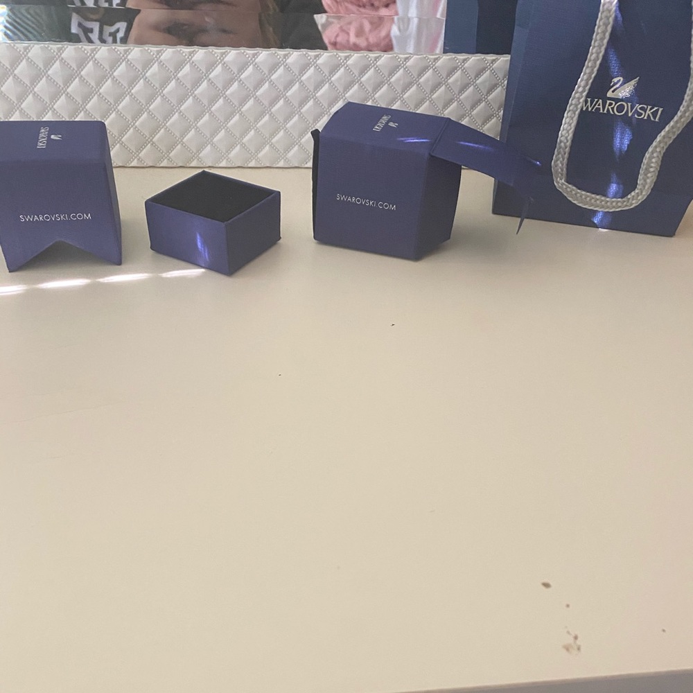 Swarovski crystal bag and ring holder with box